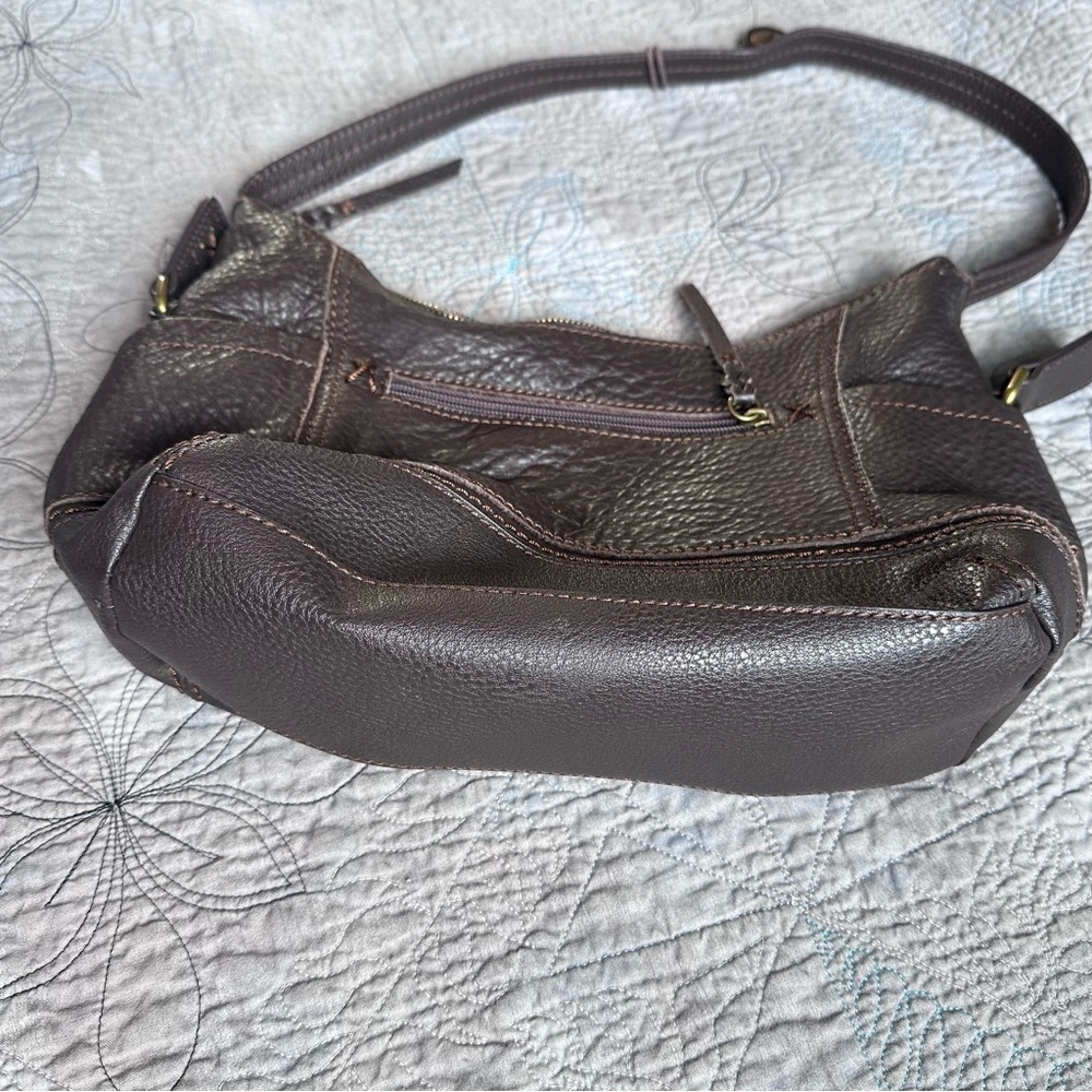 The Sak brown pebbled leather shoulder bag - Picture 7 of 10